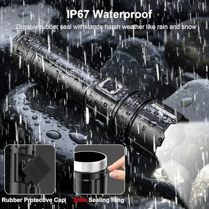 Flashlight 10000 High Lumens Rechargeable 30W Super Bright LED Flash Light
