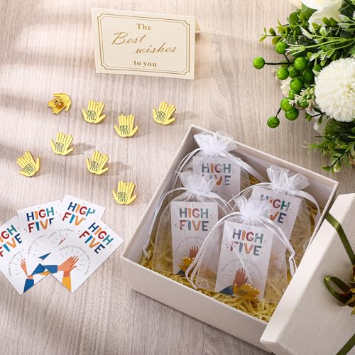Yinkin Employee Appreciation Gifts Bulk High Five Hand Lapel Pin