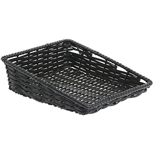 HUBERT Black Produce Basket - 11 1/2"L x 14"D x 1 1/2" to 4"H - color: Black, size: 11.5"Lx14"Dx1.5-4"H