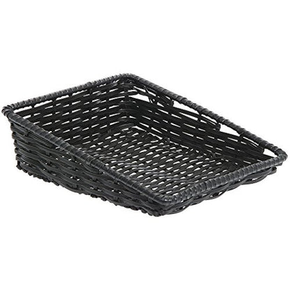 HUBERT Black Produce Basket - 11 1/2"L x 14"D x 1 1/2" to 4"H - color: Black, size: 11.5"Lx14"Dx1.5-4"H