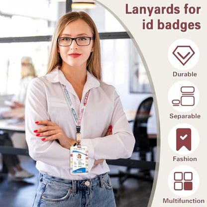 Teacher Lanyard with Retractable Badge Reel, Detachable Id Holder - color: Inspirational Quote