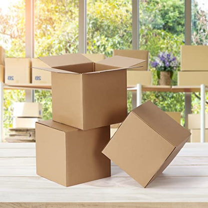 CRUGLA 40 Packs Shipping Boxes 6x6x6, Corrugated Cardboard Brown Mailing Box Bulk for Packing - size: 6x6x6 Inch