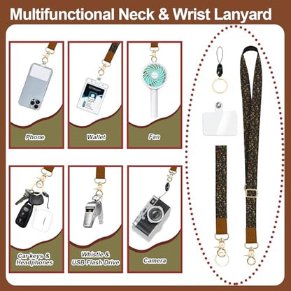 Mushroom Lanyard for Wallet, Boho ID Badge Holder & Lanyard Wallet, Cute RFID Leather Credit Card Holder with Keychain Breakaway Wrist & Neck Lanyards for Women Worker Teacher Student Nurse Gifts - color: Mushroom Butterfly Black