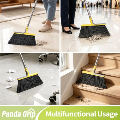 58" Heavy-Duty Commercial Broom, Outdoor Floor Cleaning Broom - size: 1 Pack