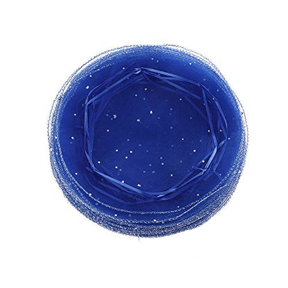 100pcs 9.8 Inch Round Organza Drawstring Bags, Royal Blue Baby Shower Favor Bags Bath Bomb Candy Pouch Wedding Party Gift Packaging - color: Royal Blue