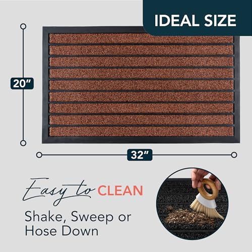 ubdyo Extra Durable Door Mat Outside Entrance (32" x 20", Bright Burgundy) - color: Bright Burgundy, size: 32'' x 20'' (Rectangular)