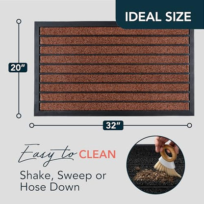 ubdyo Extra Durable Door Mat Outside Entrance (32" x 20", Bright Burgundy) - color: Bright Burgundy, size: 32'' x 20'' (Rectangular)