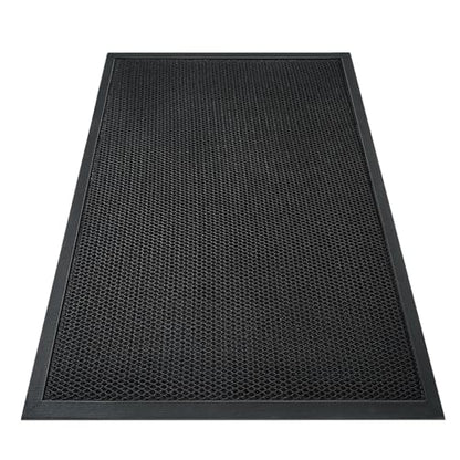 TANYOYO 3' X 4'Ft (36×48) Commercial Heavy Duty Rubber Mesh Door Mat – Waterproof Non-Slip Dirt Trapper for Mall Entrance, Patio, Garage & High Traffic Walkways, Black Outdoor Commercial Welcome Mat - size: 3' x 4' (Rectangular)