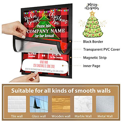 8.5"x 11"Magnetic Sign Holder, Double Sided Window Self-adhesive Frame, Transparent PVC and Strong Magnetic Display Frame for Home/Office/Poster/Certificate/Artwork Display(Black,10Pack)