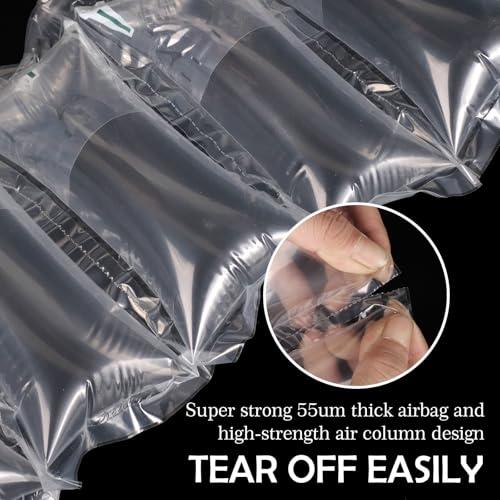 400 PACK Air Pillows for Shipping Supplies Box Filler Bubble Cushioning Alternative to Packing Peanuts for Size 4.72" x 7.87", with Air Pump, Fragile Stickers, Suitable for small transport - size: 4.72" x 7.87"