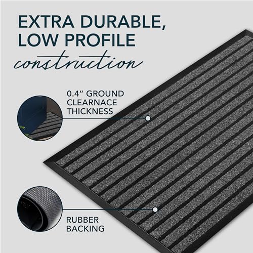 ubdyo Extra Durable Door Mat Outside Entrance (47" x 32", Bright Grey) - color: Bright Grey, size: 47" x 32" (Rectangular)
