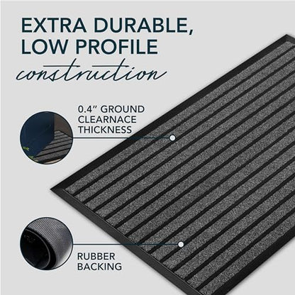 ubdyo Extra Durable Door Mat Outside Entrance (47" x 32", Bright Grey) - color: Bright Grey, size: 47" x 32" (Rectangular)
