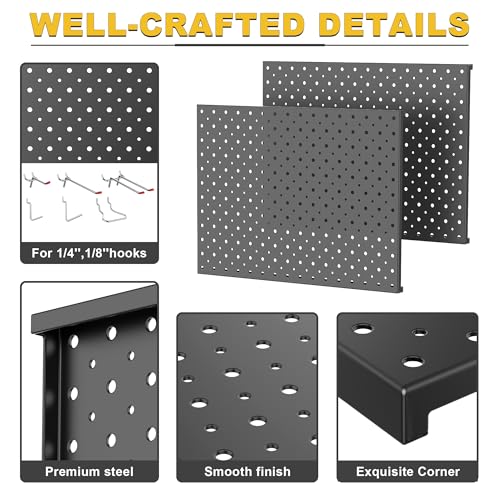 Ultrawall Pegboard Display Stand, Metal Tabletop Pegboard Display - size: 2Pack 12"X16"