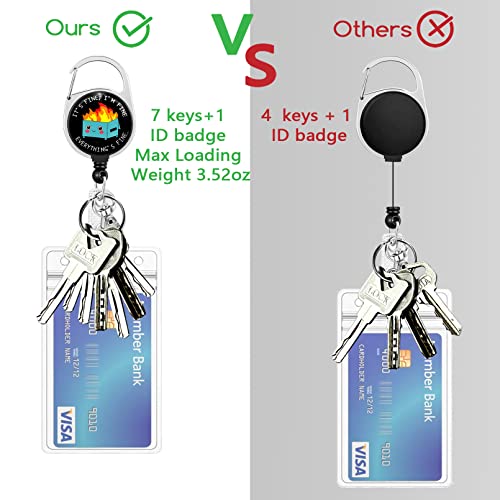 Gctriki Dumpster on Fire Lanyards for ID Badges, Funny Badge Holder Clip - color: Black Dumpster