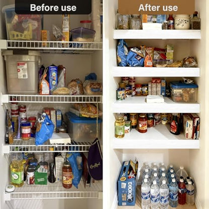 CLICLIE Wire Shelf Covers, 32" W X 12" D PVC Wire Rack Covers for Pantry - size: 32"W x 12"D
