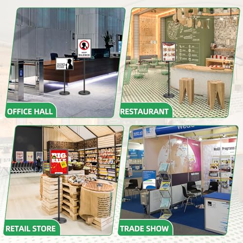 GUOHONG 2Pack Sign Stand 8.5x11 Inch, Adjustable Floor Standing Sign Holder