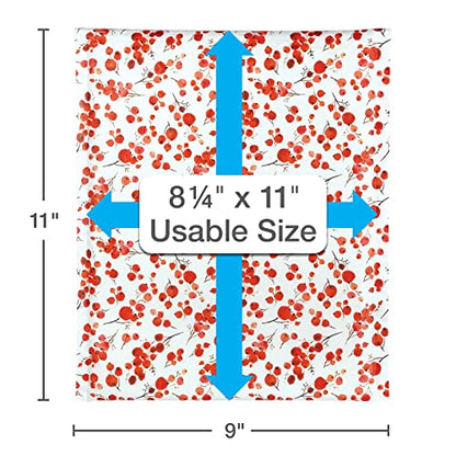 Quality Park Bubble Mailers, 8.5" x 11", Shipping Envelopes, Water Resistant Poly Padded Envelopes, Berry Print, 25 Pack (QUA85873) - color: Berry, size: One Size