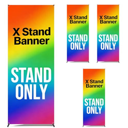 Premium X Banner Stand Display 24"x72" 4 UNITS - size: 4 PACK