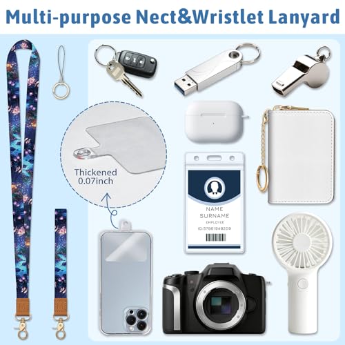 Piefly Forest Firefly Lanyard Wallet with ID Badge Holder, Small Slim RFID - color: Forest Firefly