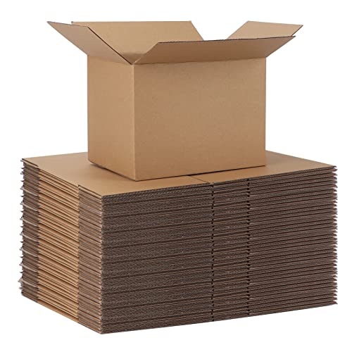 CRUGLA 40 Packs 8x6x6 Shipping Boxes Cardboard Boxes Shipping Box for Business Packaging Thin Box - size: 8x6x6 Inch