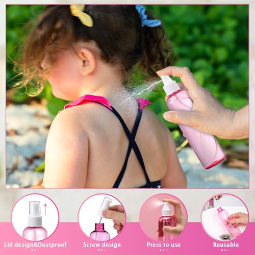 Eccliy 32 Pcs 8 oz Spray Bottles Fine Mist, Pink, Clear - color: Pink, style: Clear