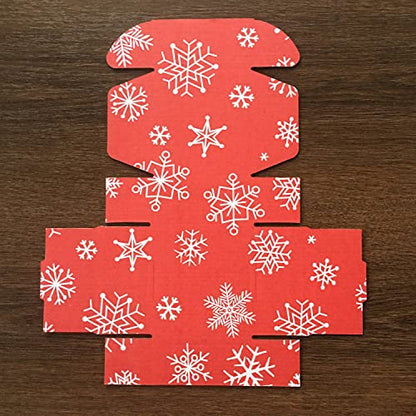 Green Recyclable Cardboard Small Gift Mailer Boxes for Shipping Packaging Craft Gifts Giving Products (Red and White, 4 x 4 x 2 Inch) - color: Red and White, size: 4 x 4 x 2 Inch
