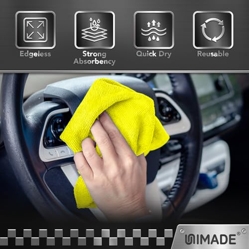 UNIMADE Microfiber Cleaning Cloth, 24 Pack Reusable Microfiber Towels - color: Multicolor, size: 24pk