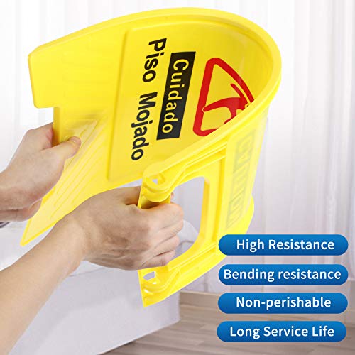 CERLMLAND Wet Floor Sign, Foldable Double-Sided Warning Signs,2-Pack Yellow - size: 2-Pack