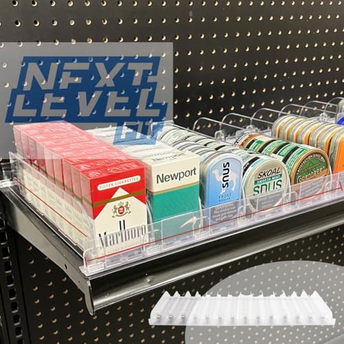 20-Pack 4 FT, 7N Spring-Loaded Shelf Pushers for 12-Inch Gondola Shelves – Weight Capacities Up to 13-to-18 OZ - size: 7N (13-to-18 OZ)