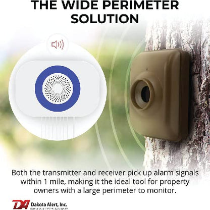Dakota Alert Wireless Driveway Alarm DCMA-4K Plus 1-Mile Motion Sensor Kit