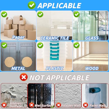 Oleitodh 16 Rolls Strapping Tape 1 Inch x 60 Yards 5.5 Mil Fiberglass Tape - size: 1in x 60Yds