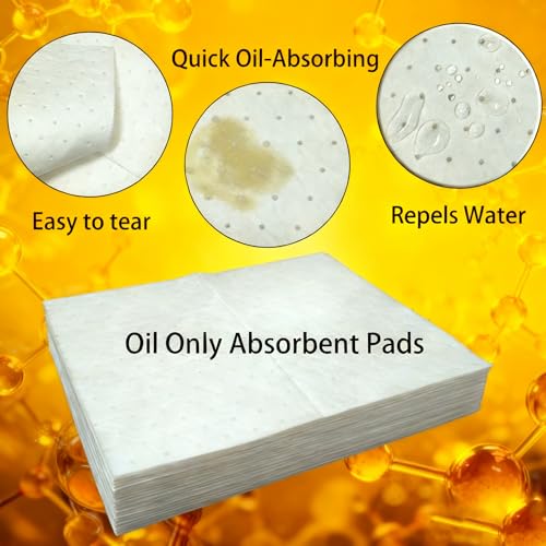 Oil Spill Absorbent Pads, 17"x13.8" - color: 30 white 17"x13.8"