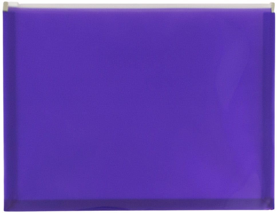 JAM PAPER Plastic Envelopes with Zip Closure - Letter Booklet - 9 3/4 x 13 - Purple - 3/Pack - color: Purple, size: Letter Size - 3 Pack