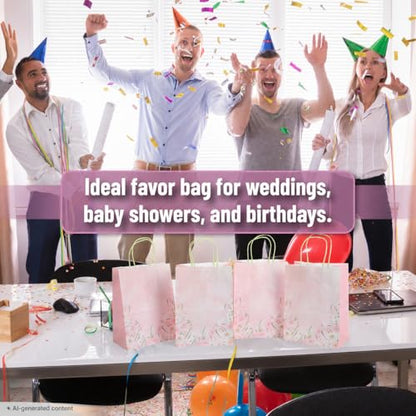 Mr. Pen- Paper Gift Bags with Handles, 32 Pack, 7.6" x 4.7" x 10.6" - color: Floral, size: 32 Pack