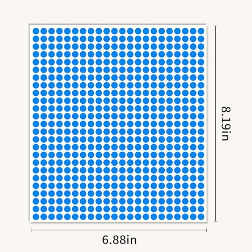 1/4" Blue Dot Stickers Small Tiny Mini Little Circle Stickers - color: Blue, size: 1/4 INCH