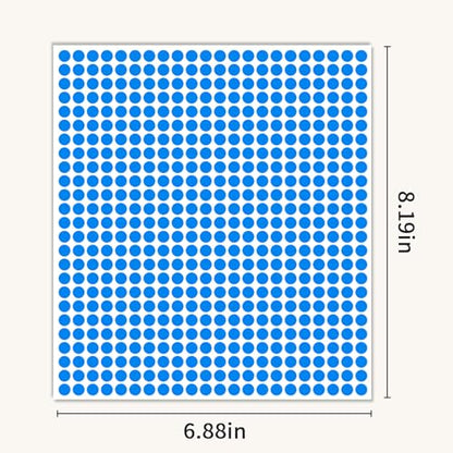 1/4" Blue Dot Stickers Small Tiny Mini Little Circle Stickers - color: Blue, size: 1/4 INCH