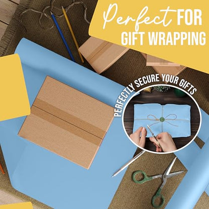 Crown Display Light Blue Kraft Paper Roll 36" X 1320" (110' Ft) - Perfect for Wrapping, Shipping, Packing, and Crafts - color: Light Blue, size: 36" x 1320"