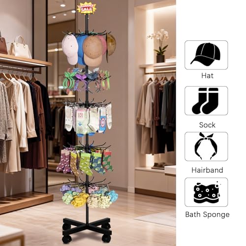 6 Tier Retail Display Stand Store Display Rack, Black - color: 6 Tier Black