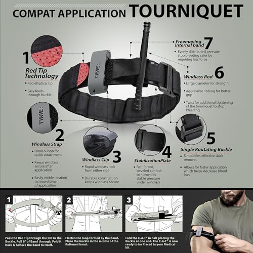 ASA Techmed Bleeding Control Kit | Gunshot Wound Trauma Kit | Comprehensive Bleed Stop Kit | IFAK Refill for Traumatic Blood Loss Emergencies - Ideal for Road Accidents | Active Shooter Prepper