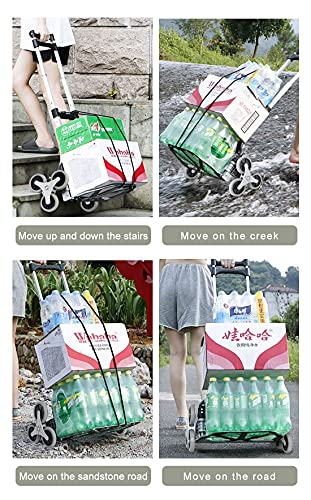 Heavy Duty Stair Climbing Cart - 300lb Cap Aluminum Folding Hand Truck