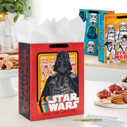 Hallmark Star Wars 13" Large Gift Bags (3 Bags: Darth Vadar and Storm Troopers) for Birthdays, Christmas, Holidays - style: Star Wars (3 Gift Bags)