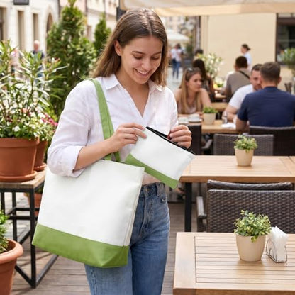 Sanwuta Blank Canvas Tote Bags Makeup Bags, Muted Hues Set, 40 Pcs - color: Muted Hues Set