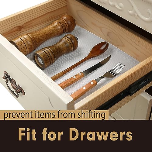 Drawer and Shelf Liner 12 in x 10 FT, Non Adhesive Water Resistant, Easy Clean and Trim, Smooth Surface Liners for Kitchen Cabinet, Shelves, Drawers, Pantry, Light Gray - color: Light Gray, size: 12"W x 120"L