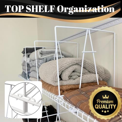 Evelots 10-Pack Wire Shelf Dividers, Clip-On Closet Organizers, Tall Steel - size: Set of 10, style: WIRE Shelf Dividers