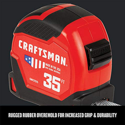 CRAFTSMAN Tape Measure, PROREACH, 35-Foot (CMHT37575S) - size: 10.7 m