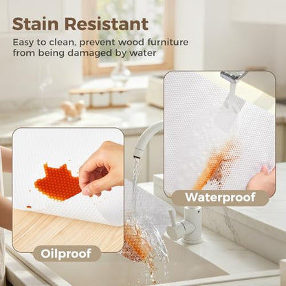 100% EVA Shelf Liner Waterproof Non Adhesive, 12" x 120", White - color: White, size: 12"W x 120"L