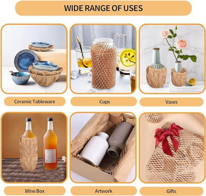 Honeycomb Packing Paper, 15"x300' - color: Brown, size: 15"x300'