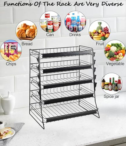 Candy Display Rack Countertop, 5 Tier Snack Organizer for Stores - size: 5 Tire
