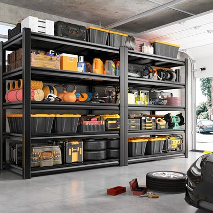 REIBII 5 Tier Garage Shelving for Garage, Adjustable Metal Shelving - size: 72" H x 36" W x 16" D