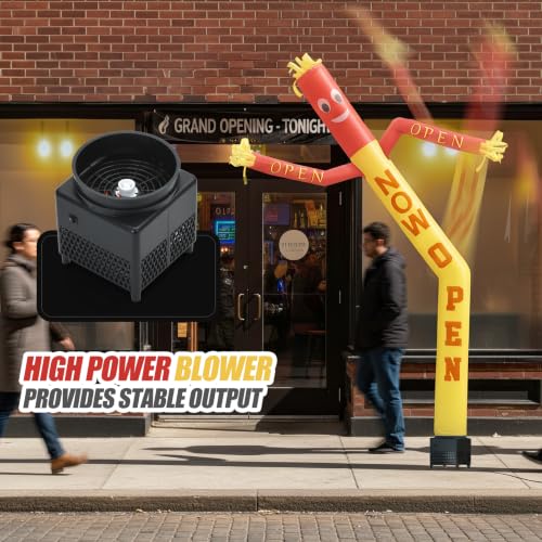 6ft Now Open Inflatable Waving Tube Man with Blower - color: NOW OPEN